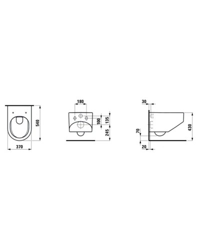 Комплект подвесной унитаз Laufen Sonar 8.2034.1.000.000.1 + 8.9334.1.000.000.1 + система инсталляции Tece 9300302 + 9240407