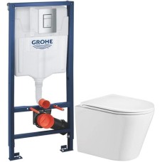 Комплект подвесной унитаз WeltWasser Salzbach 004GL-WT 10000003666 + система инсталляции Grohe 38772001