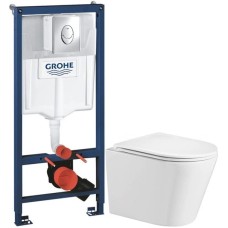Комплект подвесной унитаз WeltWasser Salzbach 004GL-WT 10000003666 + система инсталляции Grohe 38721001