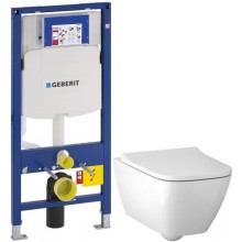 Комплект подвесной унитаз Geberit Smyle Square 500.683.01.1 + система инсталляции Geberit 111.300.00.5