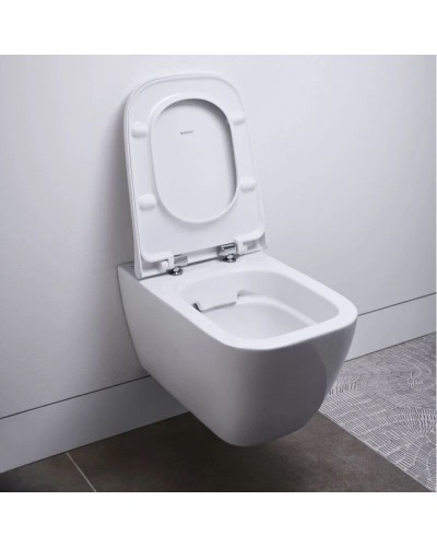 Комплект подвесной унитаз Geberit Smyle Square 500.683.01.1 + система инсталляции Jacob Delafon E29025-NF + E29027-CP