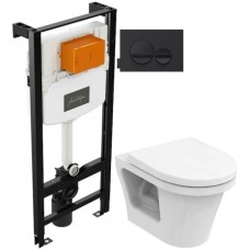 Комплект подвесной унитаз Toto CF CW132Y#NW1 + VC130 + система инсталляции Jacob Delafon E24156-NF + E20859-7-BMT