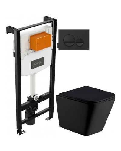Комплект подвесной унитаз WeltWasser Gelbach 004MT-BL 10000003748 + система инсталляции Jacob Delafon E24156-NF + E20859-7-BMT