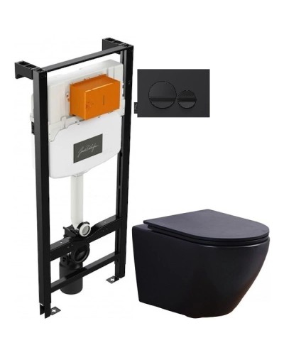 Комплект подвесной унитаз Esbano AZALEA ESUPAZALBM + система инсталляции Jacob Delafon E24156-NF + E20859-7-BMT