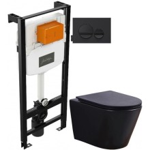 Комплект подвесной унитаз Esbano CLAVEL ESUPCLAVBM + система инсталляции Jacob Delafon E24156-NF + E20859-7-BMT