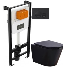 Комплект подвесной унитаз Esbano CLAVEL ESUPCLAVBM + система инсталляции Jacob Delafon E24156-NF + E20859-7-BMT