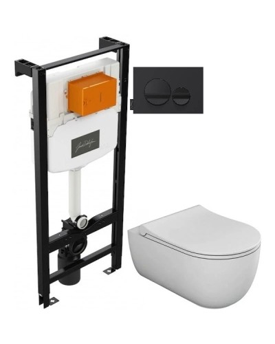 Комплект подвесной унитаз Bien Vokha MDKA052N1VP0W3000 + система инсталляции Jacob Delafon E24156-NF + E20859-7-BMT