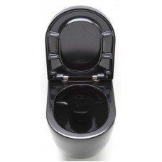 Комплект подвесной унитаз SSWW CT2038BLACK + система инсталляции Jacob Delafon E24156-NF + E20859-7-BMT