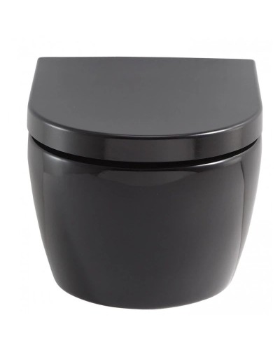 Комплект подвесной унитаз SSWW CT2038BLACK + система инсталляции Jacob Delafon E24156-NF + E20859-7-BMT