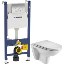 Комплект подвесной унитаз WeltWasser Baarbach 004GL-WT 10000003811 + система инсталляции Geberit 458.124.21.1