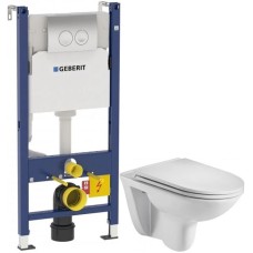 Комплект подвесной унитаз WeltWasser Baarbach 004GL-WT 10000003811 + система инсталляции Geberit 458.124.21.1