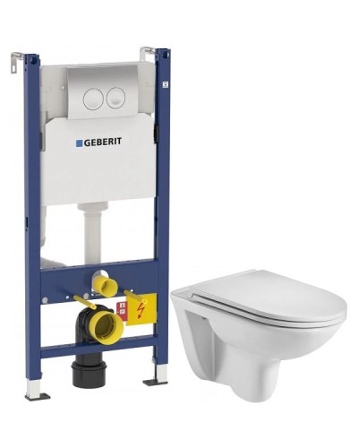 Комплект подвесной унитаз WeltWasser Baarbach 004GL-WT 10000003811 + система инсталляции Geberit 458.124.21.1