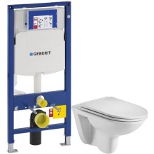 Комплект подвесной унитаз WeltWasser Baarbach 004GL-WT 10000003811 + система инсталляции Geberit 111.300.00.5