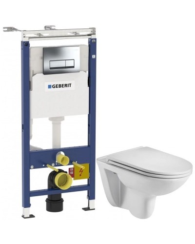 Комплект подвесной унитаз WeltWasser Baarbach 004GL-WT 10000003811 + система инсталляции Geberit 458.125.21.1