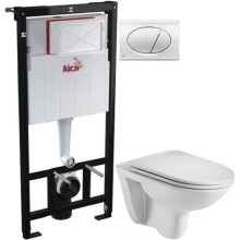 Комплект подвесной унитаз WeltWasser Baarbach 004GL-WT 10000003811 + система инсталляции AlcaPlast AM101/11203:1RUSSETM71