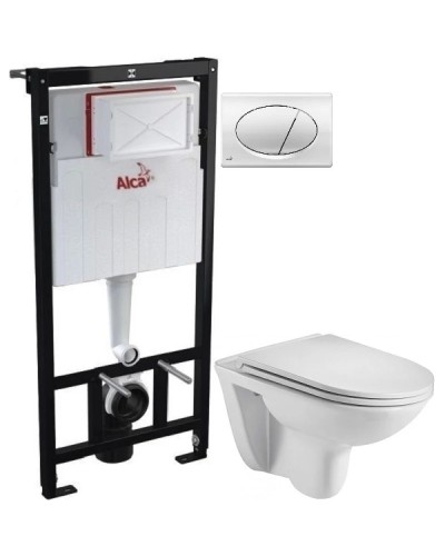 Комплект подвесной унитаз WeltWasser Baarbach 004GL-WT 10000003811 + система инсталляции AlcaPlast AM101/11203:1RUSSETM71