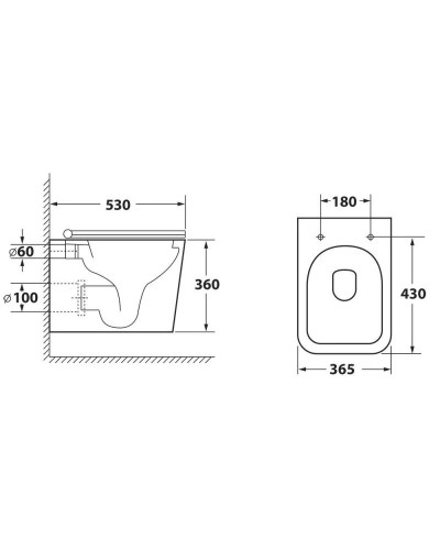 Комплект подвесной унитаз OWL 1975 Vatter OWLT190404 + система инсталляции Geberit 111.362.00.5 + 115.770.DW.5