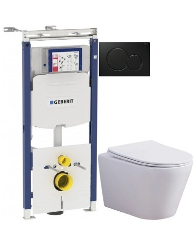 Комплект подвесной унитаз Esbano Clavel ESUPCLAVW + система инсталляции Geberit 111.362.00.5 + 115.770.DW.5