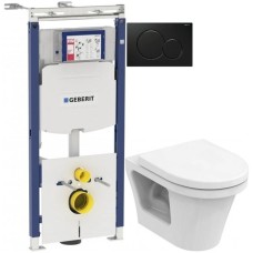 Комплект подвесной унитаз Toto CF CW132Y#NW1 + VC130 + система инсталляции Geberit 111.362.00.5 + 115.770.DW.5
