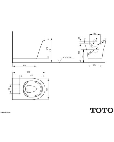 Комплект подвесной унитаз Toto CF CW132Y#NW1 + VC130 + система инсталляции Geberit 111.362.00.5 + 115.770.DW.5