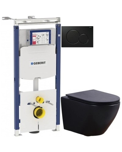 Комплект подвесной унитаз Esbano AZALEA ESUPAZALBM + система инсталляции Geberit 111.362.00.5 + 115.770.DW.5