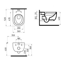 Комплект подвесной унитаз Bien Vokha MDKA052N1VP0W3000 + система инсталляции Geberit 111.362.00.5 + 115.770.DW.5