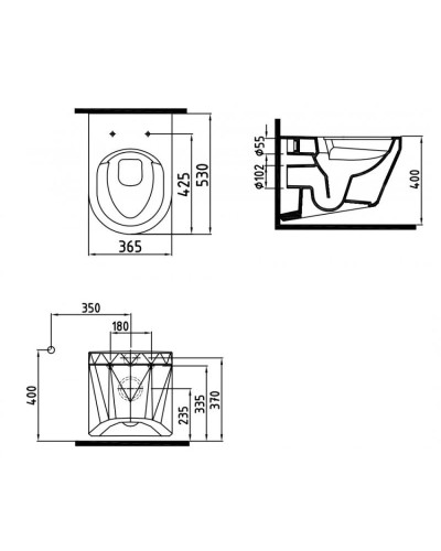 Комплект подвесной унитаз Bien Moly MLKA052N1VP0W3000 + система инсталляции Geberit 111.362.00.5 + 115.770.DW.5