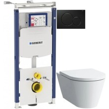 Комплект подвесной унитаз Laufen Kartell by Laufen 8.2033.6.000.000.1 + 8.9133.1.000.000.1 + система инсталляции Geberit 111.362.00.5 + 115.770.DW.5