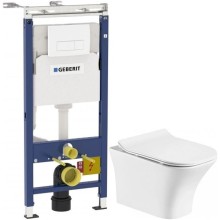 Комплект подвесной унитаз Orange C02-100W + система инсталляции Geberit 458.125.11.1