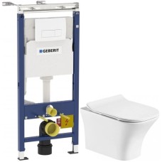 Комплект подвесной унитаз Orange C02-100W + система инсталляции Geberit 458.125.11.1