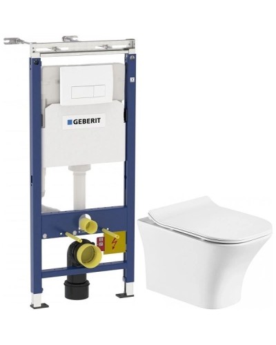 Комплект подвесной унитаз Orange C02-100W + система инсталляции Geberit 458.125.11.1