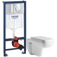 Комплект подвесной унитаз Orange C03-100W + система инсталляции Grohe 38721001