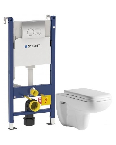 Комплект подвесной унитаз Orange C03-100W + система инсталляции Geberit 458.124.21.1