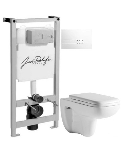 Комплект подвесной унитаз Orange C03-100W + система инсталляции Jacob Delafon E5504-NF + E4326-00