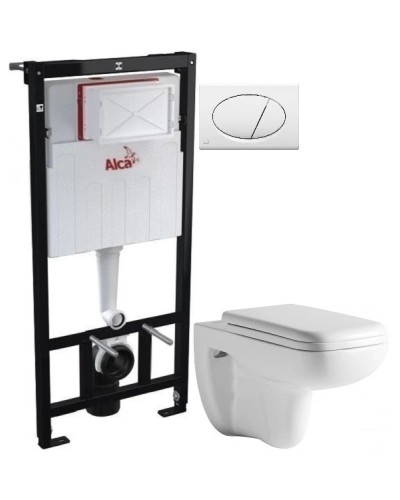 Комплект подвесной унитаз Orange C03-100W + система инсталляции AlcaPlast AM101/11203:1RUSSETM70