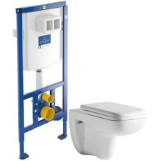 Комплект подвесной унитаз Orange C03-100W + система инсталляции Villeroy & Boch 92246100