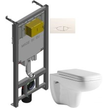 Комплект подвесной унитаз Orange C03-100W + система инсталляции Jacob Delafon E29025-NF + E29026-01R