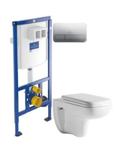 Комплект подвесной унитаз Orange C03-100W + система инсталляции Villeroy & Boch 92246100 + 92249061