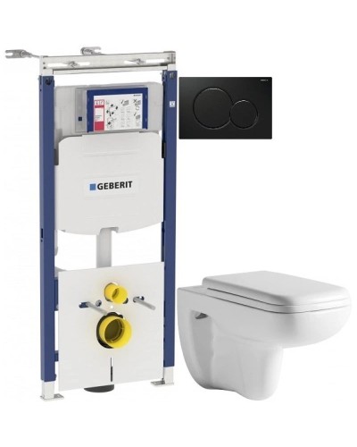 Комплект подвесной унитаз Orange C03-100W + система инсталляции Geberit 111.362.00.5 + 115.770.DW.5