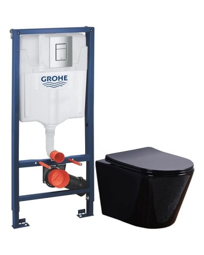 Комплект подвесной унитаз Esbano Clavel ESUPCLAVB + система инсталляции Grohe 38772001