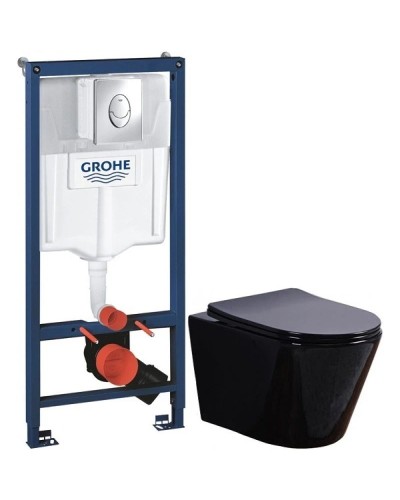 Комплект подвесной унитаз Esbano Clavel ESUPCLAVB + система инсталляции Grohe 38721001