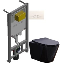 Комплект подвесной унитаз Esbano Clavel ESUPCLAVB + система инсталляции Jacob Delafon E29025-NF + E29026-01R