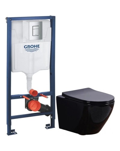 Комплект подвесной унитаз Esbano Azalea ESUPAZALB + система инсталляции Grohe 38772001