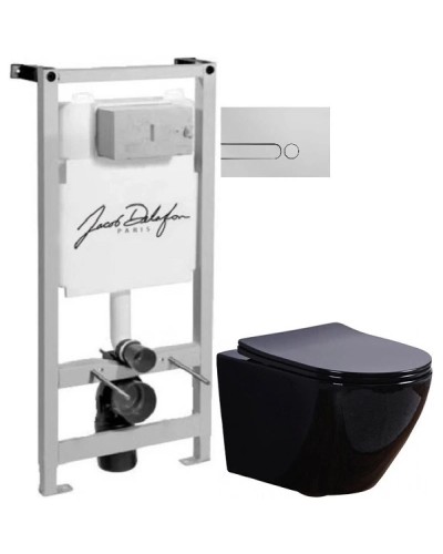 Комплект подвесной унитаз Esbano Azalea ESUPAZALB + система инсталляции Jacob Delafon E5504-NF + E4326-CP