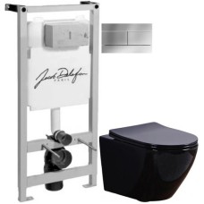 Комплект подвесной унитаз Esbano Azalea ESUPAZALB + система инсталляции Jacob Delafon E5504-NF + E4316-CP