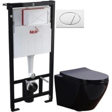 Комплект подвесной унитаз Esbano Azalea ESUPAZALB + система инсталляции AlcaPlast AM101/11203:1RUSSETM70