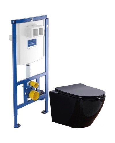 Комплект подвесной унитаз Esbano Azalea ESUPAZALB + система инсталляции Villeroy & Boch 92246100