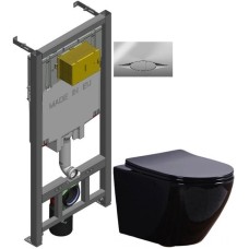 Комплект подвесной унитаз Esbano Azalea ESUPAZALB + система инсталляции Jacob Delafon E29025-NF + E29027-CP