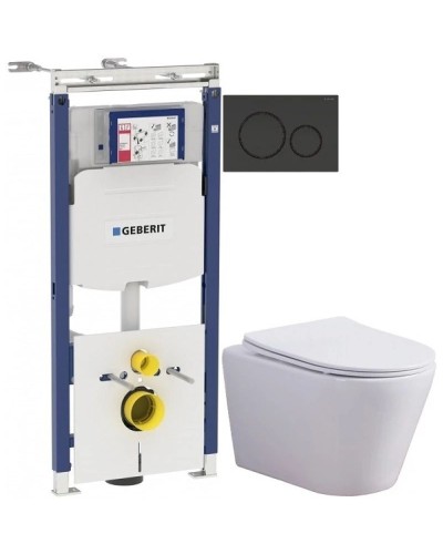 Комплект подвесной унитаз Esbano Clavel ESUPCLAVW + система инсталляции Geberit 111.362.00.5 + 115.882.DW.1