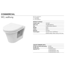 Комплект подвесной унитаз Toto CF CW132Y#NW1 + VC130 + система инсталляции Geberit 111.362.00.5 + 115.882.DW.1